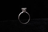 14K WHITE GOLD 0.97 CTW LADIES OVAL DIAMOND SOLITAIRE RING