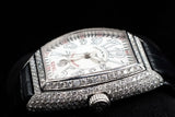 FRANCK MULLER CONQUISTADOR KING FULL CUSTOM DIAMOND SILVER DIAL 8005 SC KING