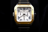CARTIER SANTOS CHRONOGRAPH 47.5MM TWO-TONE 18K YELLOW GOLD & STEEL W2SA0035