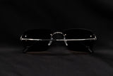 CARTIER SPLIT C CT0330S-004 RIMLESS SUNGLASSES 59MM SILVER-TONE GREY FACTORY LENSES