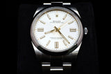 ROLEX OYSTER PERPETUAL 41MM STAINLESS STEEL SILVER DIAL SMOOTH BEZEL OYSTER BRACELET 124300 2022