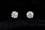 14K YELLOW GOLD 1.98 CTW ROUND DIAMOND STUD EARRINGS