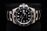 ROLEX GMT-MASTER II 40MM STAINLESS STEEL BLACK DIAL BLACK CERAMIC BEZEL OYSTER BRACELET 116710LN