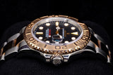 ROLEX YACHT-MASTER 40MM TWO-TONE OYSTERSTEEL & 18K EVEROSE GOLD BLACK DIAL EVEROSE GOLD BEZEL OYSTER BRACELET 126621