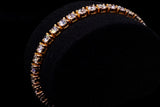 14K ROSE GOLD 14.00 CTW ROUND DIAMOND TENNIS BRACELET 7.5"