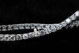 14K WHITE GOLD 12.40 CTW ROUND DIAMOND TENNIS BRACELET 7.5"