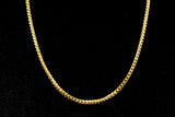 10K YELLOW GOLD FRANCO CHAIN NECKLACE 22"