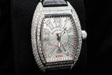 FRANCK MULLER CONQUISTADOR KING FULL CUSTOM DIAMOND SILVER DIAL 8005 SC KING