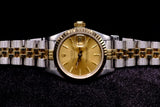 ROLEX LADY-DATEJUST 26MM 18K YELLOW GOLD & STEEL CHAMPAGNE INDEX DIAL JUBILEE 69173