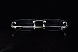 CARTIER PICCADILLY BIG C CT0092O-002 RIMLESS EYEGLASSES 53MM SILVER-TONE