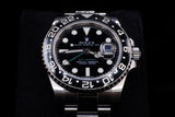 ROLEX GMT-MASTER II 40MM STAINLESS STEEL BLACK DIAL BLACK CERAMIC BEZEL OYSTER BRACELET 116710LN
