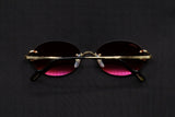 CARTIER SPLIT C CT0551S-005 RIMLESS SUNGLASSES 55MM GOLD-TONE RED GRADIENT FACTORY LENSES