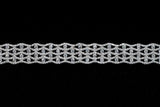 18K WHITE GOLD 6.13 CTW DIAMOND 5-ROW WAVY DESIGN BRACELET 7"