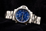 PANERAI LUMINOR CHRONO 44MM STAINLESS STEEL BLUE DIAL BRACELET PAM01110