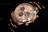 ROLEX COSMOGRAPH DAYTONA 40MM 18K EVEROSE GOLD SUNDUST & BLACK DIAL OYSTER BRACELET 116505