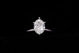 14K WHITE GOLD 0.97 CTW LADIES OVAL DIAMOND SOLITAIRE RING