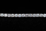 14K WHITE GOLD 12.40 CTW ROUND DIAMOND TENNIS BRACELET 7.5"