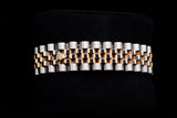 ROLEX DATEJUST 36MM TWO-TONE STAINLESS STEEL & 18K EVEROSE GOLD MOTHER-OF-PEARL STICK DIAL FLUTED BEZEL JUBILEE BRACELET 116231