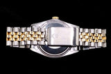 ROLEX DATEJUST 36MM 18K YELLOW GOLD & STEEL CUSTOM BLACK DIAMOND DIAL JUBILEE 16233