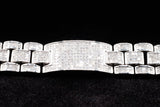 14K WHITE GOLD 30.00 CTW INVISIBLE-SET PRINCESS CUT DIAMOND BRACELET 8.5"