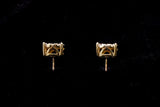 10K YELLOW GOLD 1.00 CTW ROUND DIAMOND CLUSTER STUD EARRINGS