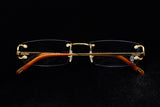 CARTIER PICCADILLY BIG C CT0092O-001 RIMLESS EYEGLASSES 53MM GOLD-TONE