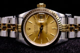 ROLEX LADY-DATEJUST 26MM 18K YELLOW GOLD & STEEL CHAMPAGNE INDEX DIAL JUBILEE 69173