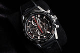 TAG HEUER CARRERA CALIBRE HEUER 01 45MM STAINLESS STEEL SKELETON DIAL CERAMIC BEZEL RUBBER STRAP AUTOMATIC CHRONOGRAPH CAR2A1Z.FT6044