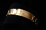 ROLEX SKY-DWELLER 42MM 18K YELLOW GOLD CHAMPAGNE DIAL FLUTED BEZEL OYSTER BRACELET 326938