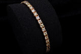 14K ROSE GOLD 7.60 CTW LADIES DIAMOND TENNIS BRACELET 6.75"