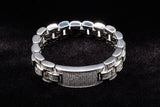 14K WHITE GOLD 30.00 CTW INVISIBLE-SET PRINCESS CUT DIAMOND BRACELET 8.5"