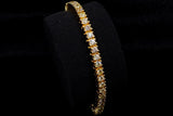 10K YELLOW GOLD 9.00 CTW DIAMOND TENNIS BRACELET 8"