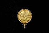 14K YELLOW GOLD 1/10 OZ $5 AMERICAN GOLD EAGLE COIN PENDANT 0.50 CTW DIAMONDS