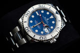 ROLEX YACHT-MASTER 40MM STAINLESS STEEL BLUE DIAL PLATINUM BEZEL OYSTER 116622