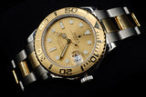 ROLEX YACHT-MASTER 35MM TWO-TONE OYSTERSTEEL & 18K YELLOW GOLD CHAMPAGNE DIAL OYSTER BRACELET 168623