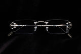 CARTIER SPLIT C CT0344O-002 RIMLESS EYEGLASSES 53MM SILVER