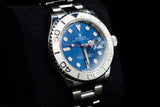 ROLEX YACHT-MASTER 40MM STAINLESS STEEL BLUE DIAL PLATINUM BEZEL OYSTER 116622