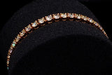 14K ROSE GOLD 8.80 CTW LADIES DIAMOND TENNIS BRACELET 7"