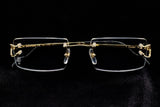 CARTIER SPLIT C CT0488O-001 RIMLESS EYEGLASSES 56MM GOLD
