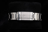ROLEX OYSTER PERPETUAL 41MM STAINLESS STEEL BLACK STICK DIAL SMOOTH BEZEL OYSTER BRACELET 124300