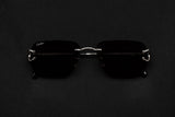 CARTIER SPLIT C CT0330S-004 RIMLESS SUNGLASSES 59MM SILVER-TONE GREY FACTORY LENSES