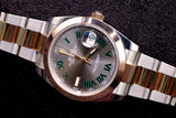 ROLEX DATEJUST 41MM 18K EVEROSE GOLD & STEEL WIMBLEDON SLATE ROMAN DIAL OYSTER 126301