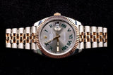 ROLEX DATEJUST 41MM 18K EVEROSE GOLD & STEEL WIMBLEDON SLATE ROMAN DIAL JUBILEE 126331