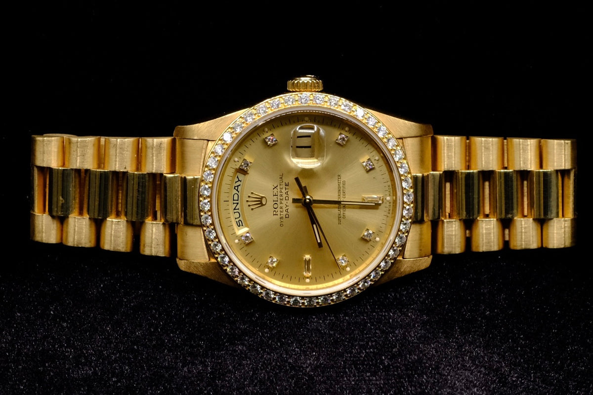 ROLEX 時計　やまちゃん ROLEX DAY-DATE PRESIDENT 36MM 18K YELLOW GOLD CHAMPAGNE DIAMOND