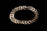 18K TRI-COLOR GOLD LADIES DIAMOND SLINKY BRACELET 7"