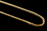 10K YELLOW GOLD FRANCO CHAIN NECKLACE 22"
