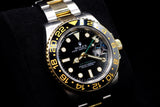 ROLEX GMT-MASTER II 40MM TWO-TONE STAINLESS STEEL & 18K YELLOW GOLD BLACK DIAL CERAMIC BEZEL OYSTER BRACELET 116713LN
