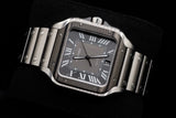 CARTIER SANTOS DE CARTIER LARGE 39.8MM GREY DIAL BLACK ADLC STAINLESS STEEL WSSA0037
