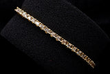 14K YELLOW GOLD 3.00 CTW LADIES 4-PRONG DIAMOND TENNIS BRACELET 7.25"