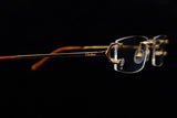 CARTIER PICCADILLY BIG C CT0092O-001 RIMLESS EYEGLASSES 53MM GOLD-TONE